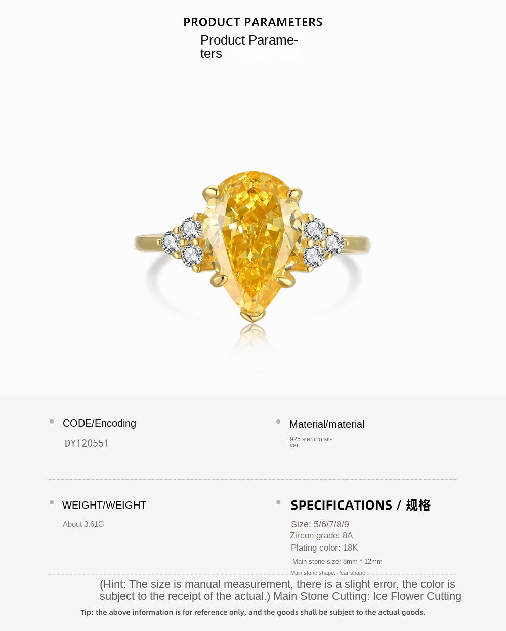 Anillo clásico de circonita con diamante de alto carbono y corte de flor de hielo brillante y noble