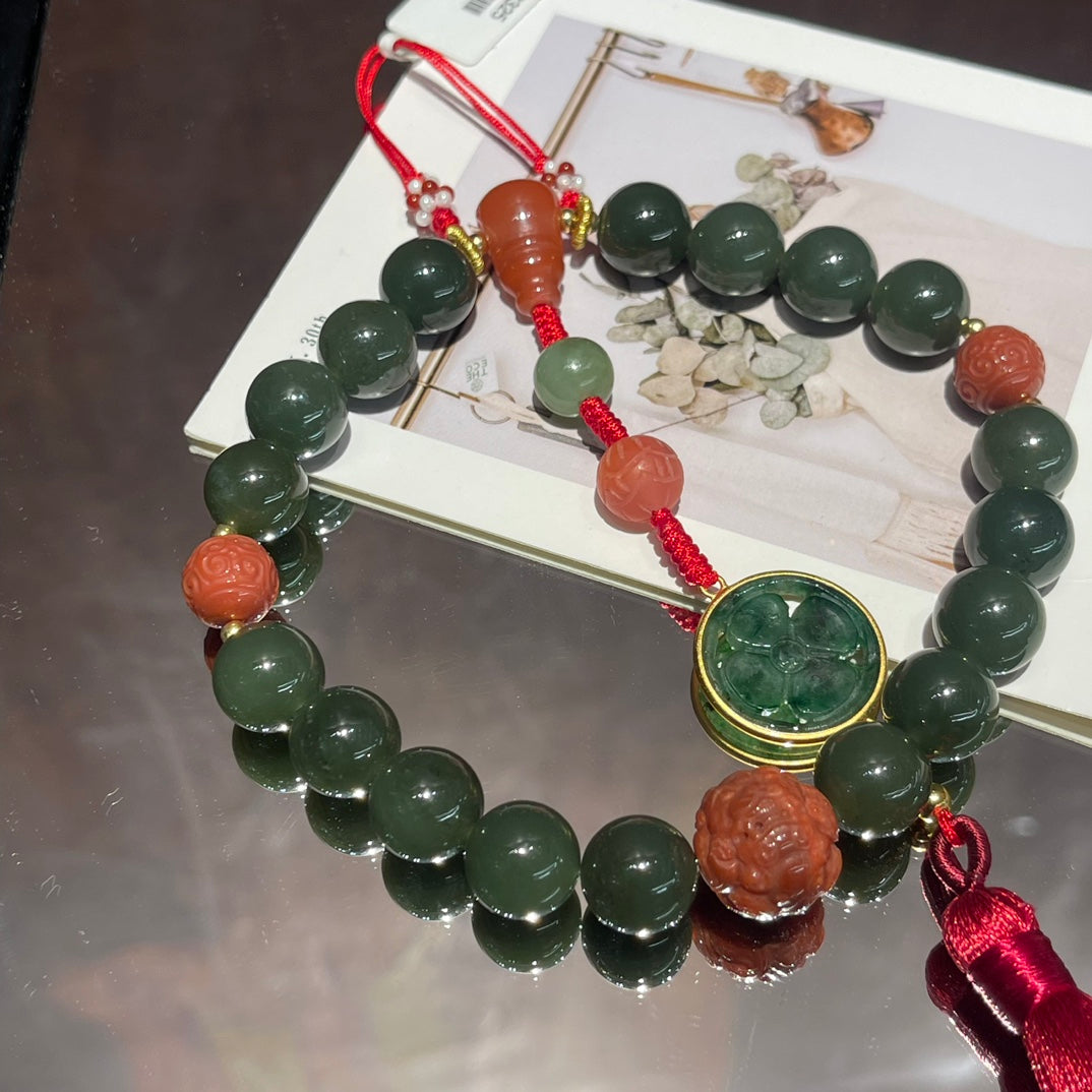 Collar de jaspe hetiano de 18 caracteres
