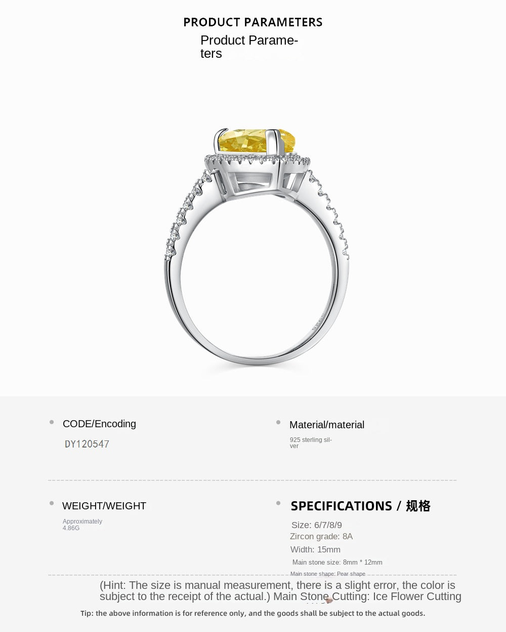 Anillo clásico de circonita con diamante de alto carbono y corte de flor de hielo brillante y noble