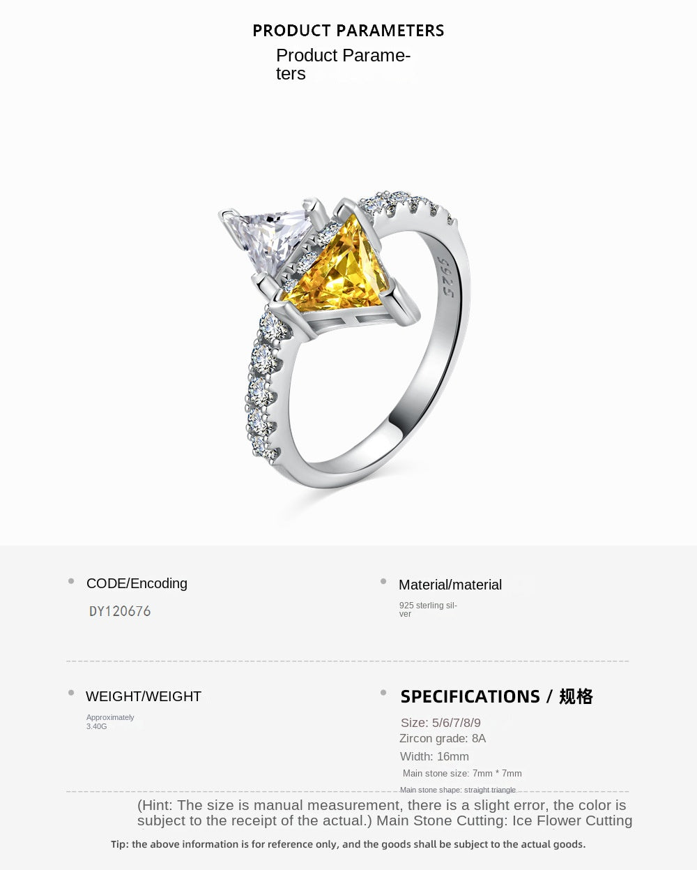 Anillo clásico de circonita con diamante de alto carbono y corte de flor de hielo brillante y noble