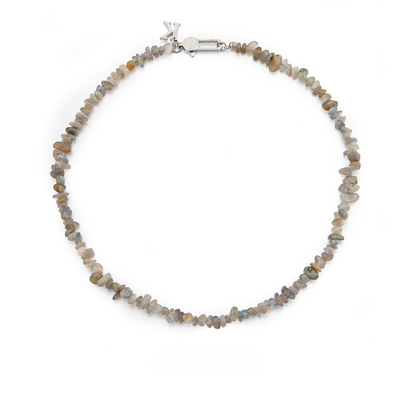Natural stone free shape hip hop necklace