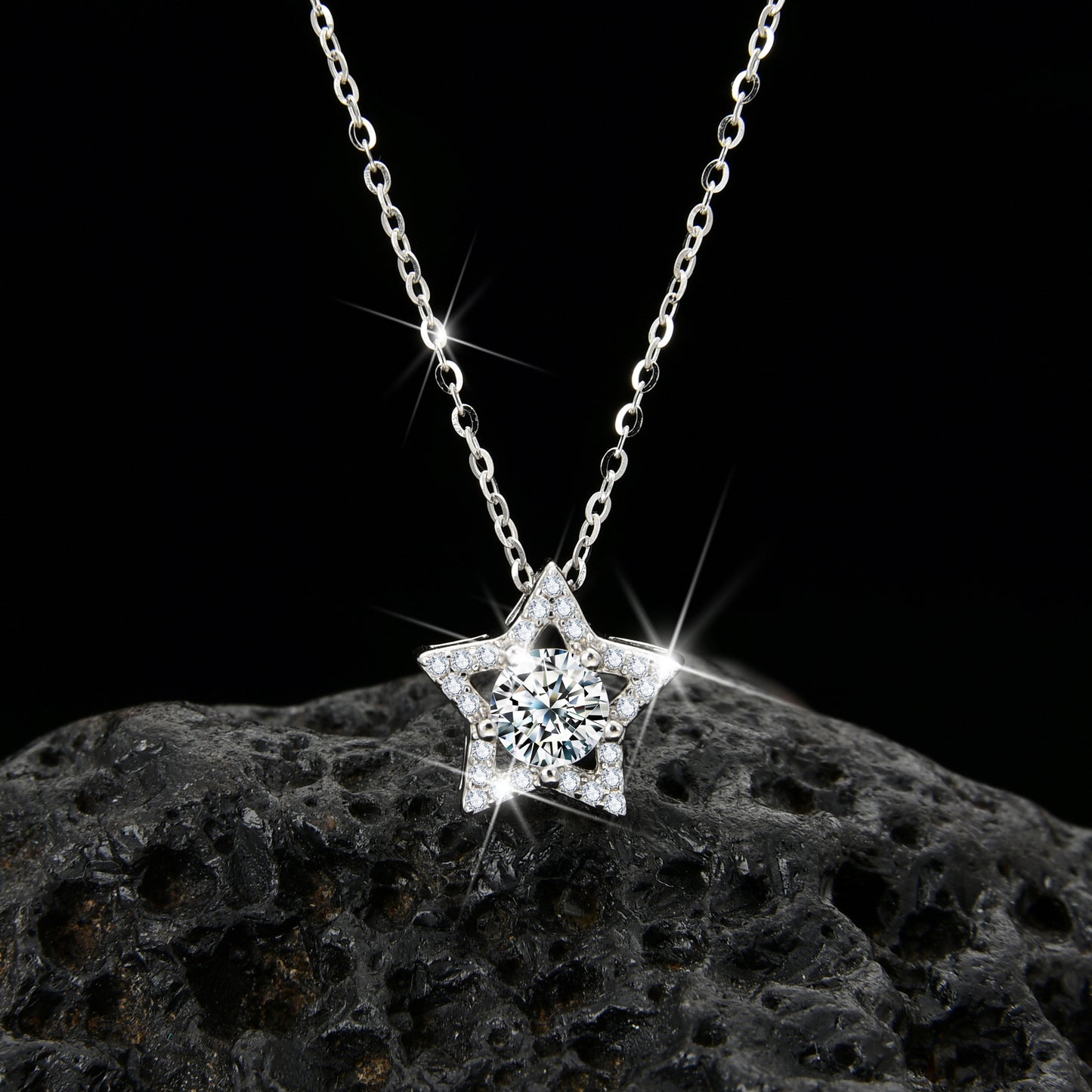 Collar con colgante pentagonal "Explorando el Universo"