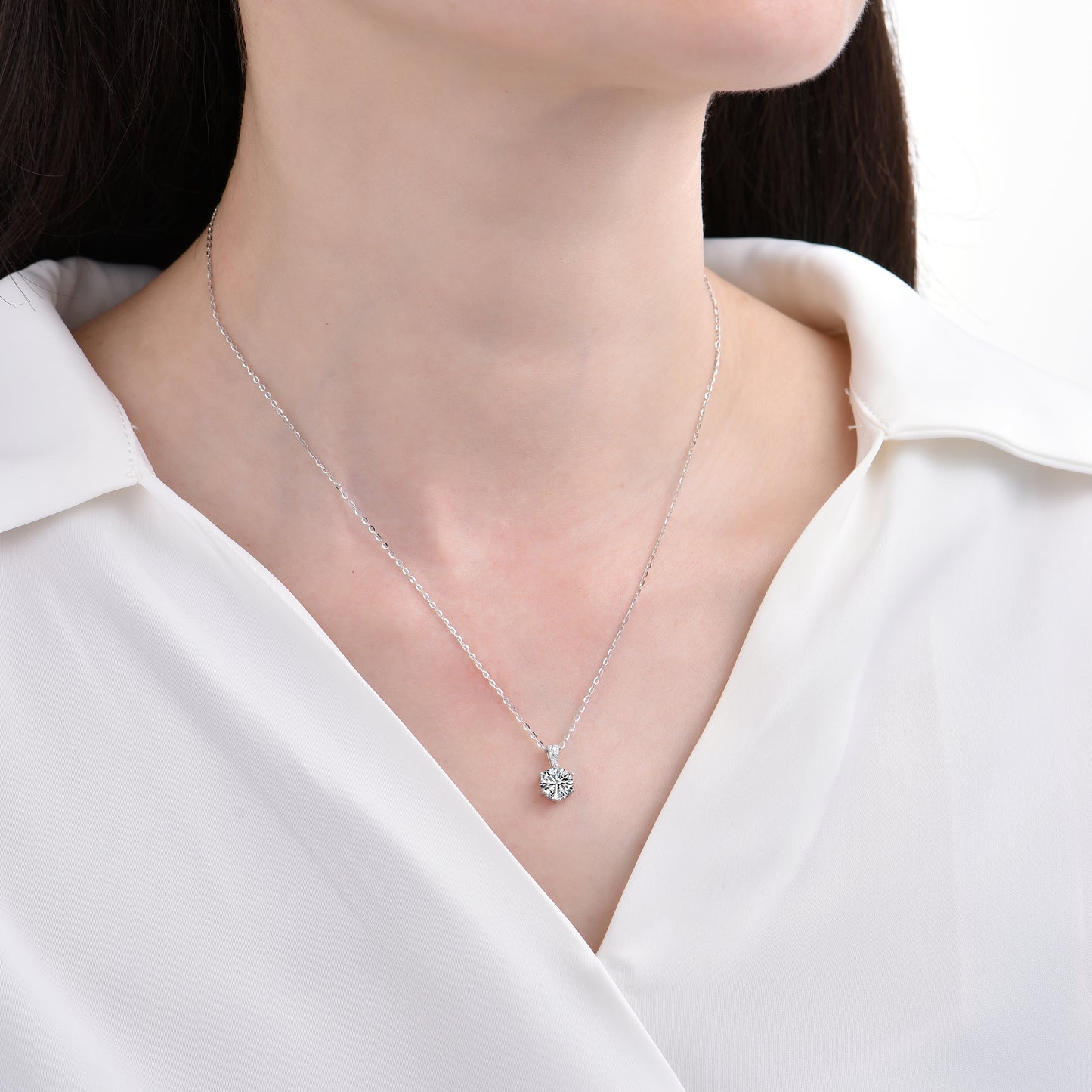 Collar colgante de cristal único noble