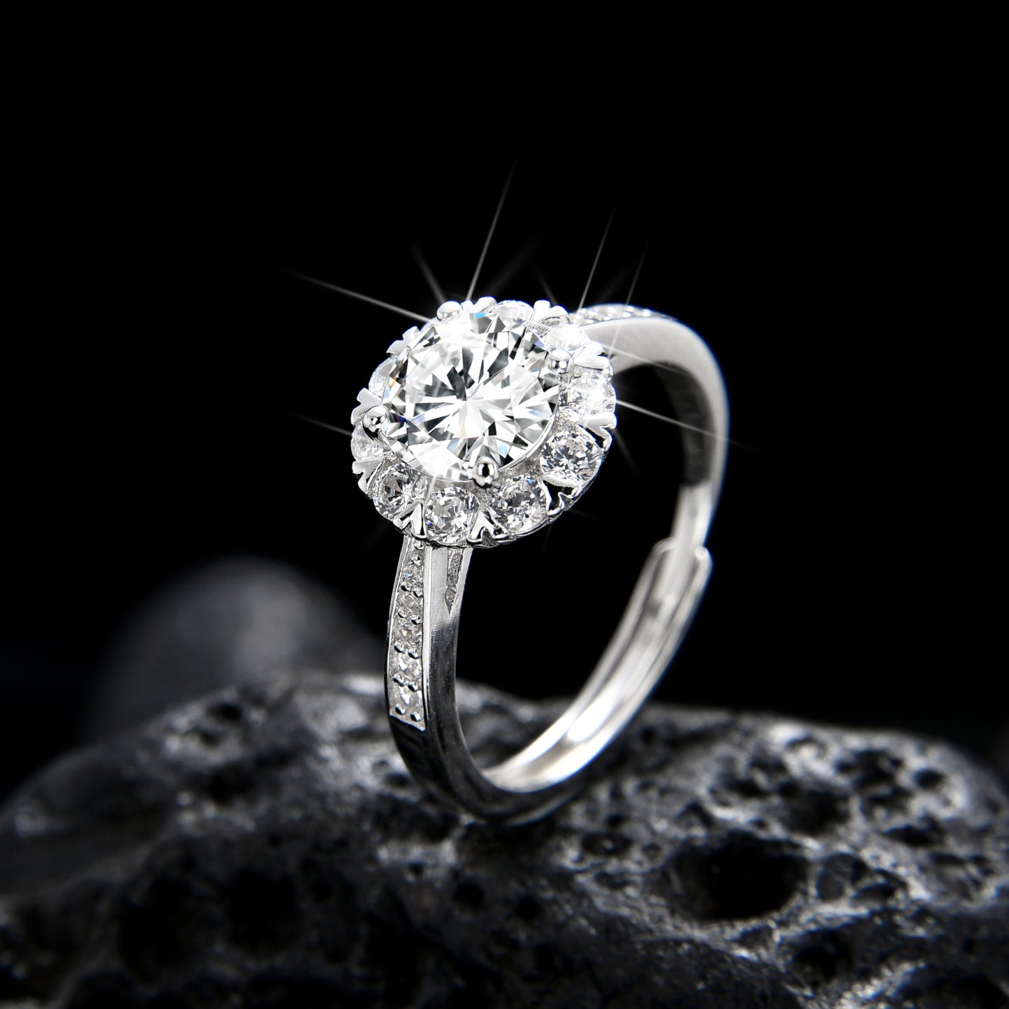 Anillo redondo de princesa noble