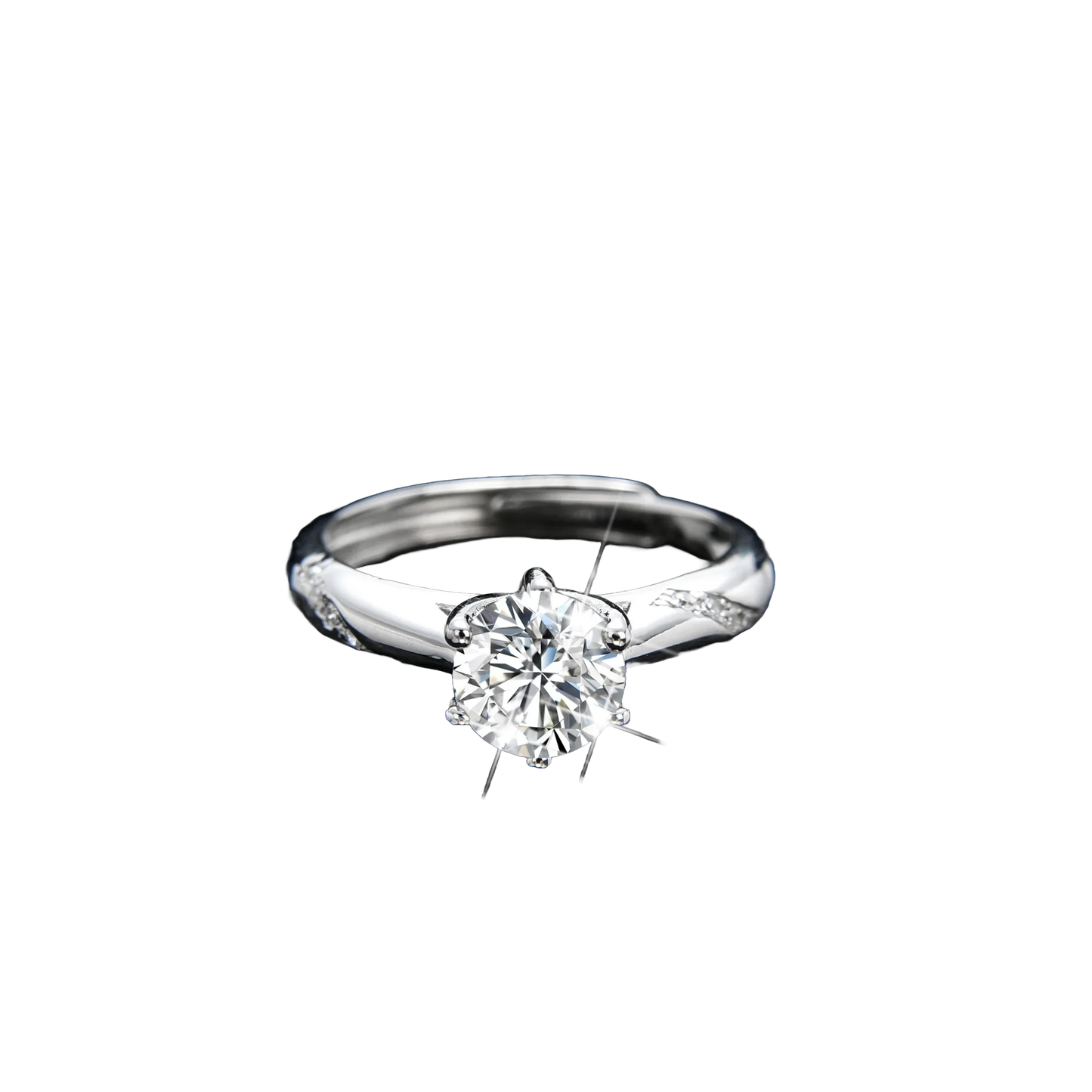 Six-claw zircon ring - jewelryweilin