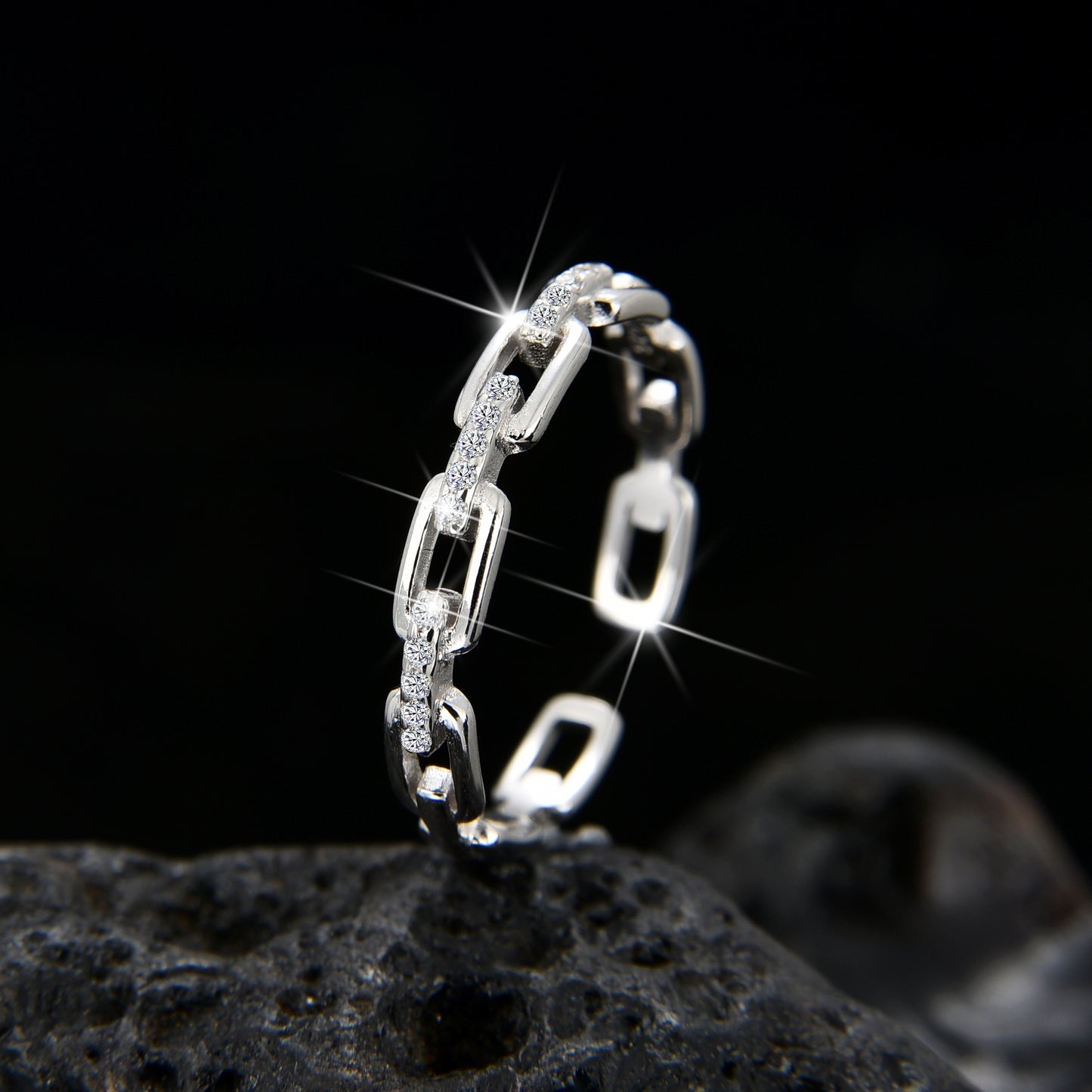 Anillo de aro SX de diseño de alta costura