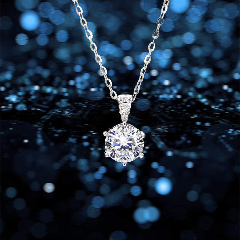 Collar colgante de cristal único noble