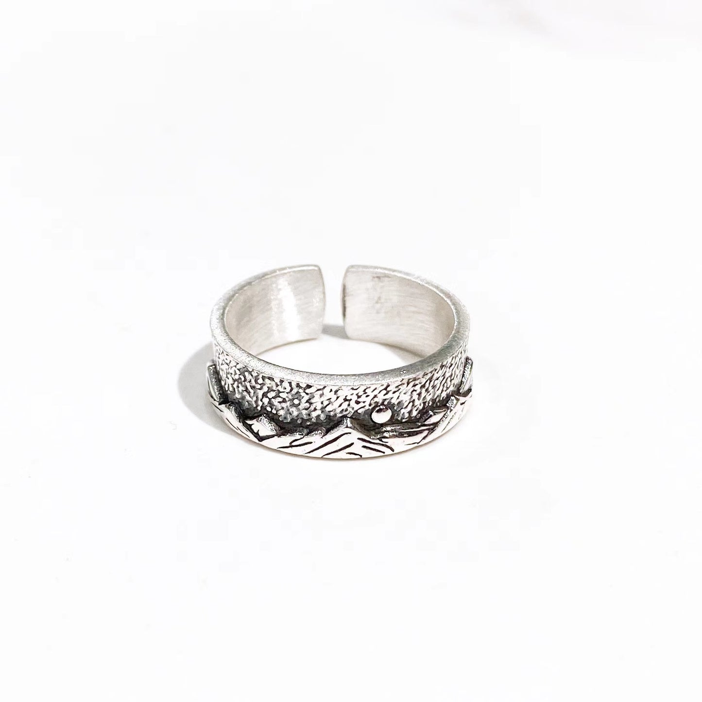 Anillos de pareja de plata de ley de moda