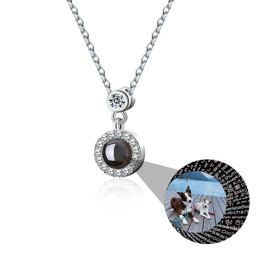 Photo projection necklace