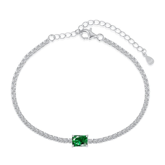 Fashion Luxury Emerald Zirconia Tennis Bracelet - jewelryweilin