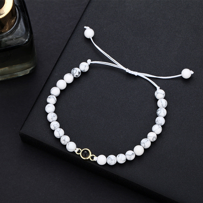 Pulsera turquesa con proyección de fotos