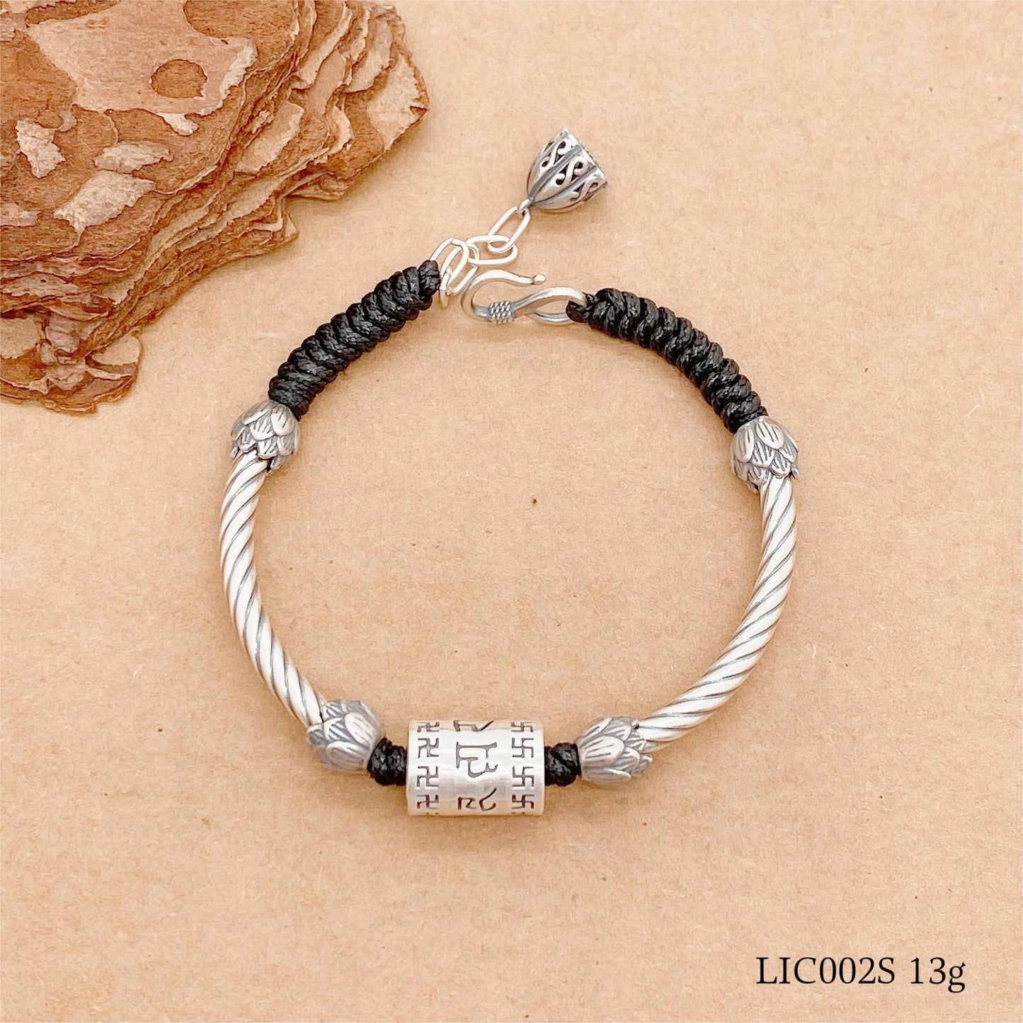 Pulsera de cuerda trenzada tibetana de la suerte
