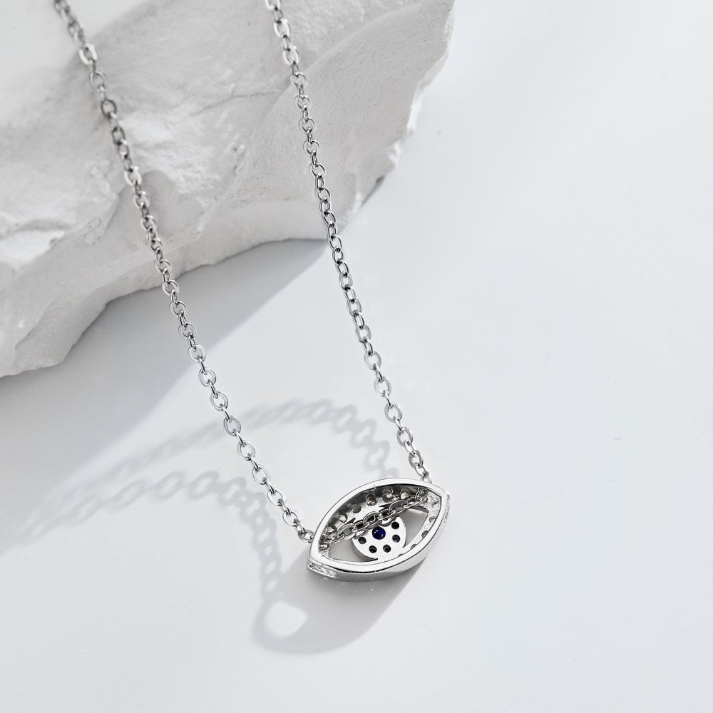 Collar con colgante de ojo de diablo de circón con personalidad de moda