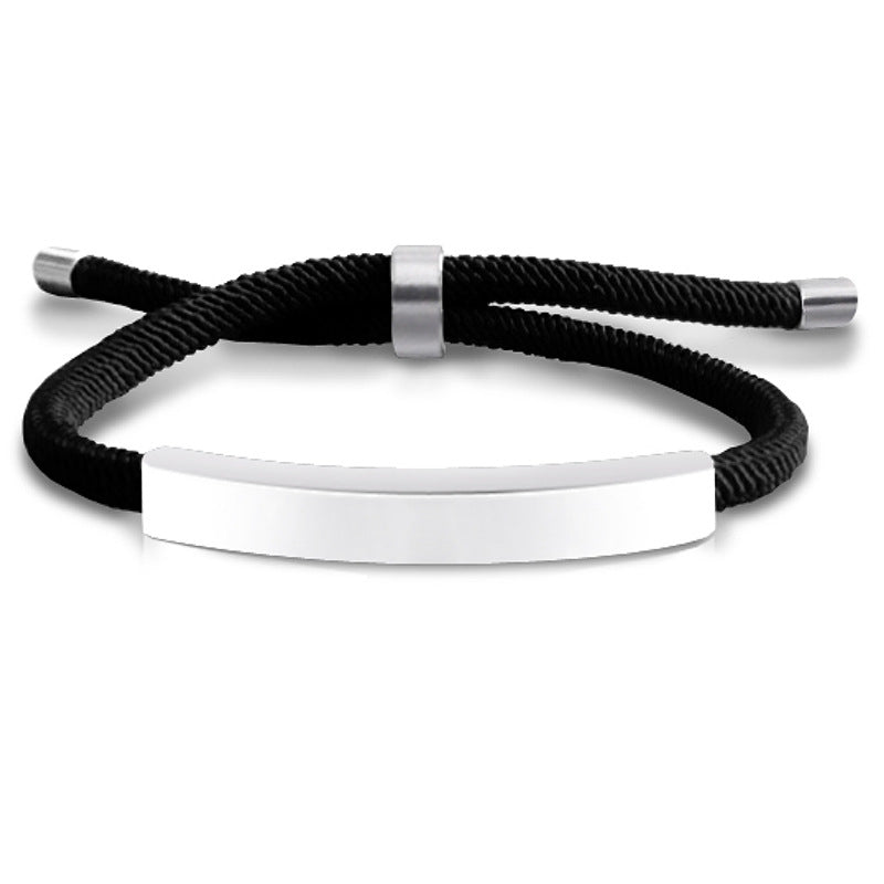 Pulsera trenzada grabada con láser