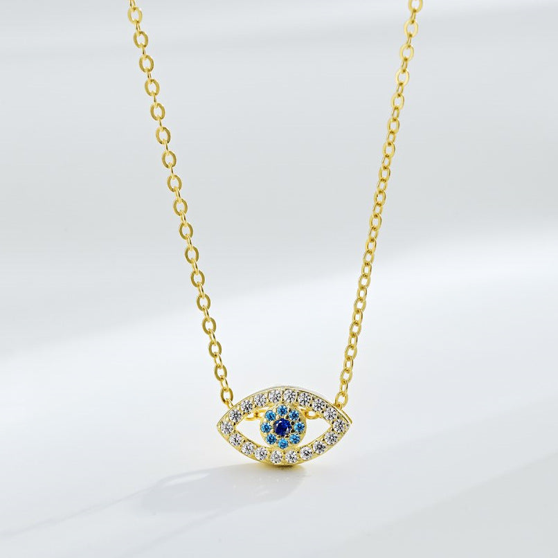 Collar con colgante de ojo de diablo de circón con personalidad de moda