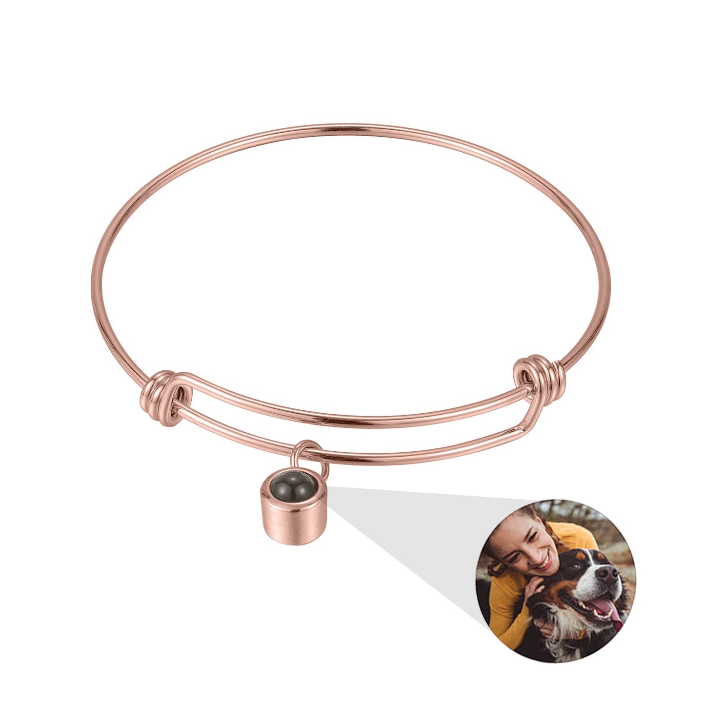 Pulsera elástica con proyección de fotos