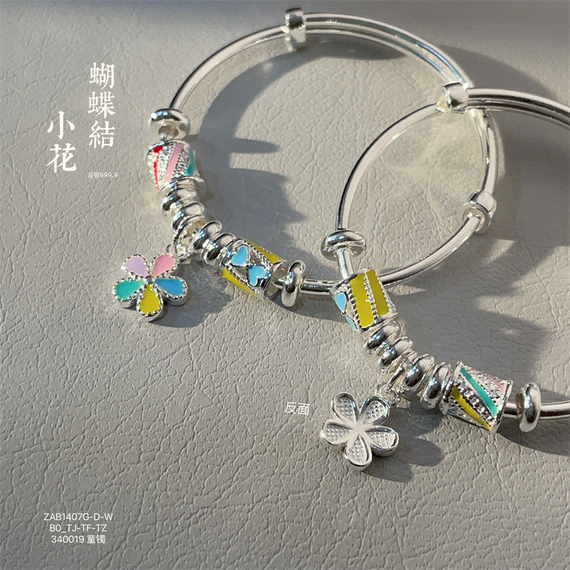 China A pair of colorful roller flower bracelets for children