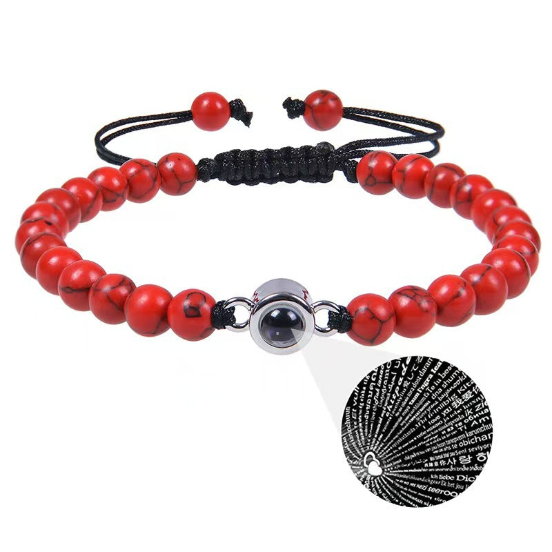 Sandstone projection photo bracelet