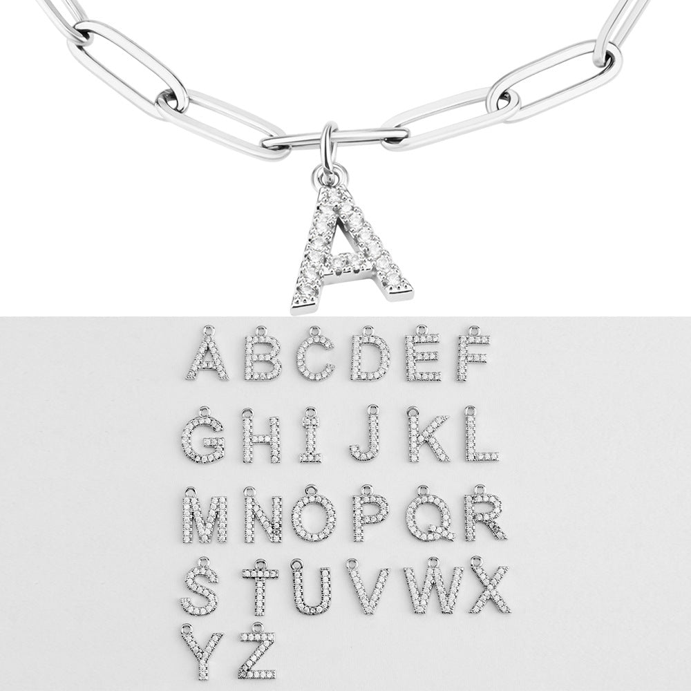 Pulsera con alfabeto de moissanita