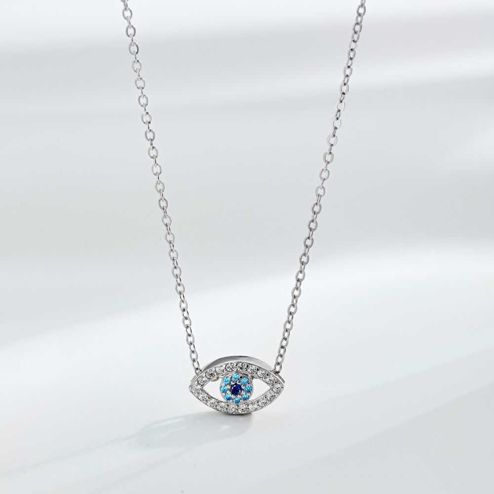 Collar con colgante de ojo de diablo de circón con personalidad de moda