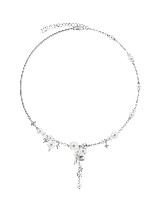 Star River Bubble Pearl Gradient Necklace