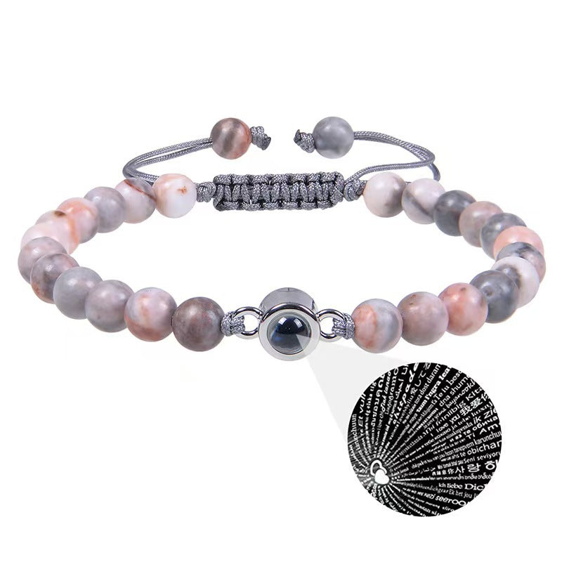 Sandstone projection photo bracelet