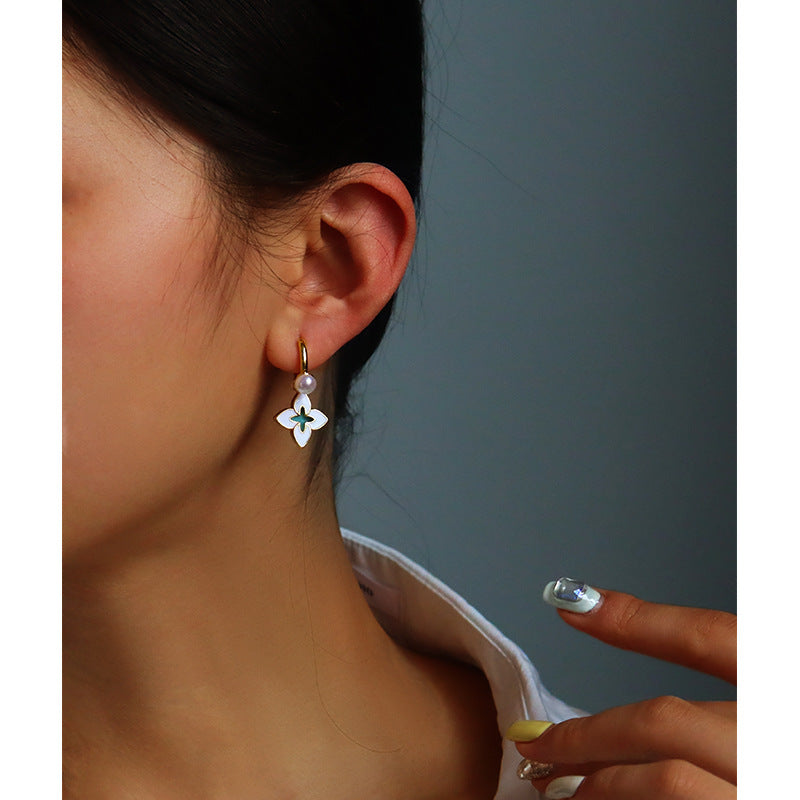 Pendientes multiusos personalizados de trébol de cuatro hojas