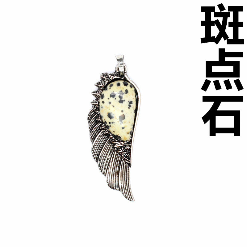 Punk Vintage Crystal Wing Pendant