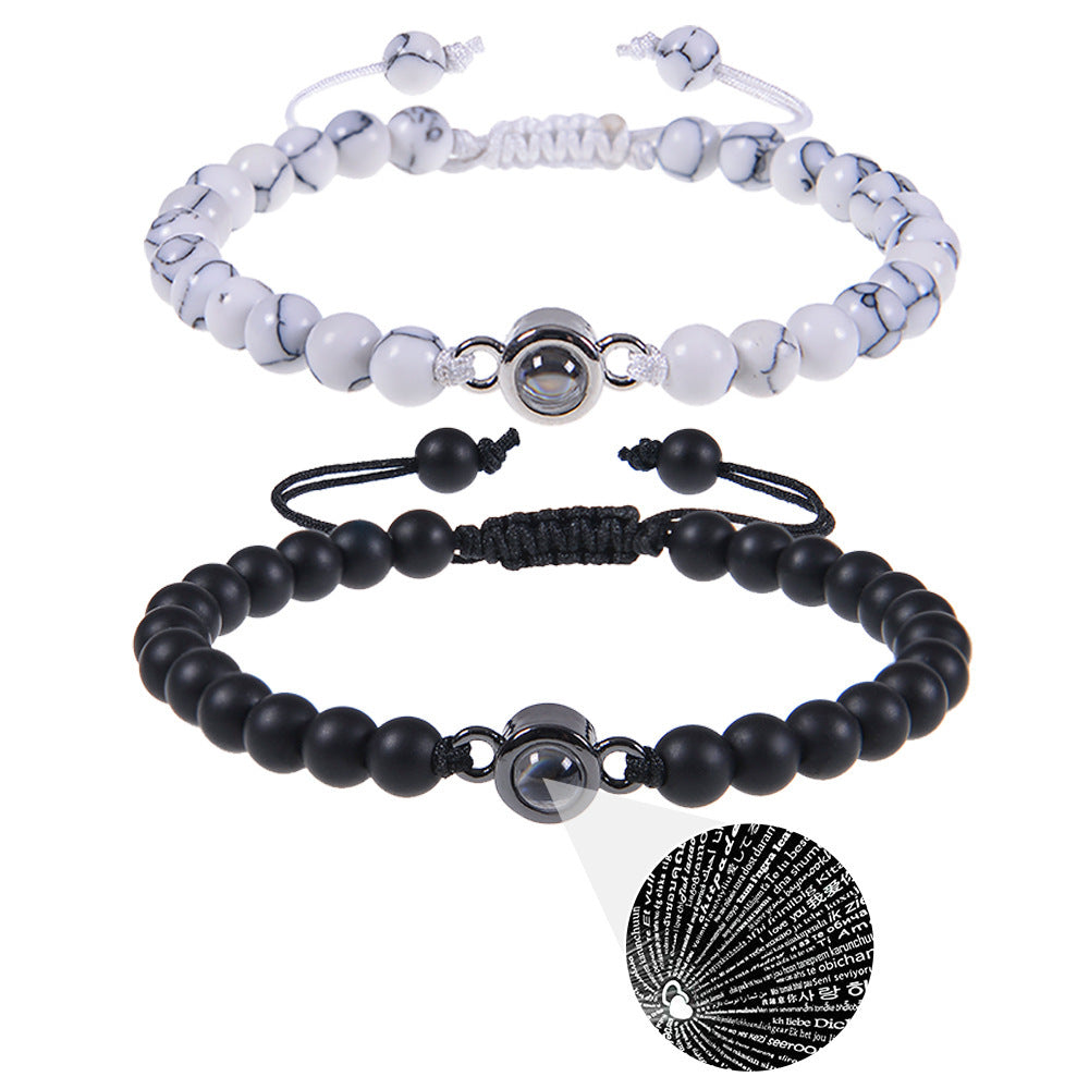 Pulsera turquesa con proyección de fotos