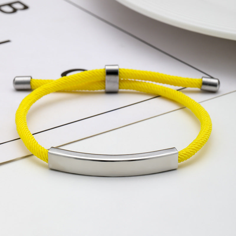 Pulsera trenzada grabada con láser