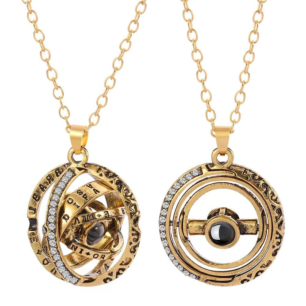 Photo Projection Rotating Pendant Necklace