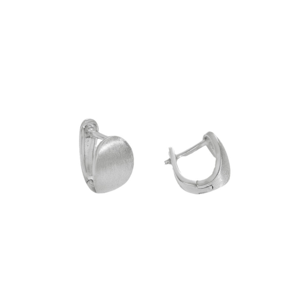 Pendientes cepillados de alta gama en forma de U y semiarco