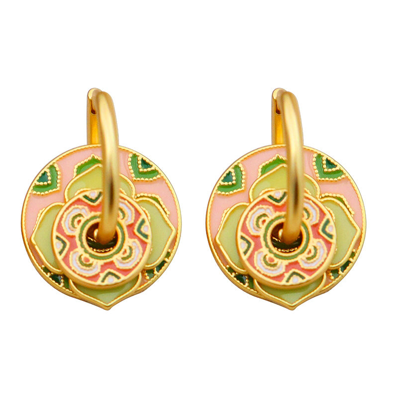 Pendientes de estilo antiguo oriental de estilo étnico exquisito.