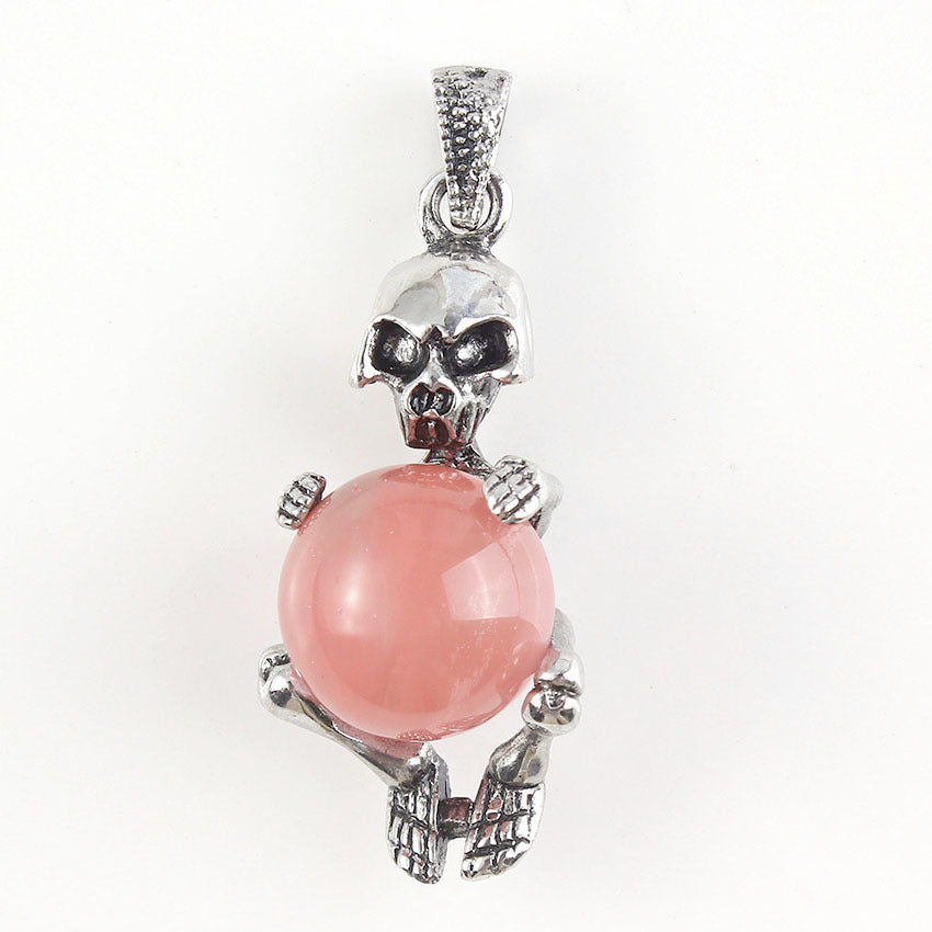 Round Bead Skull Pendant