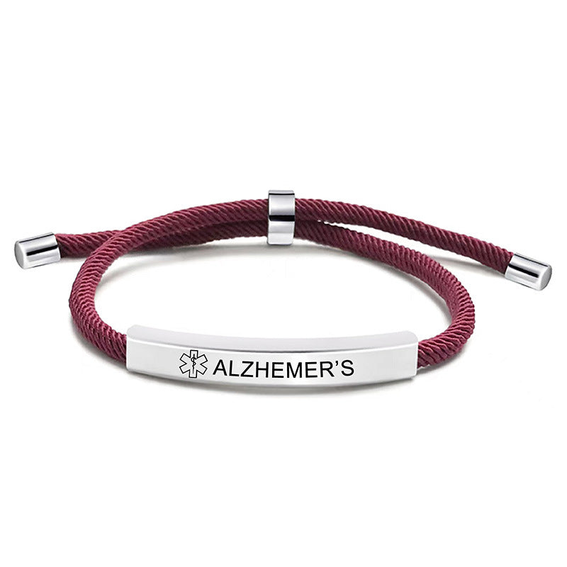 Pulsera recordatoria con logotipo médico grabado con láser