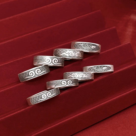 Tightening spell sterling silver couple ring