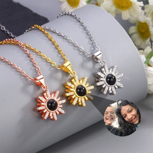 Photo Projection Snowflake Necklace