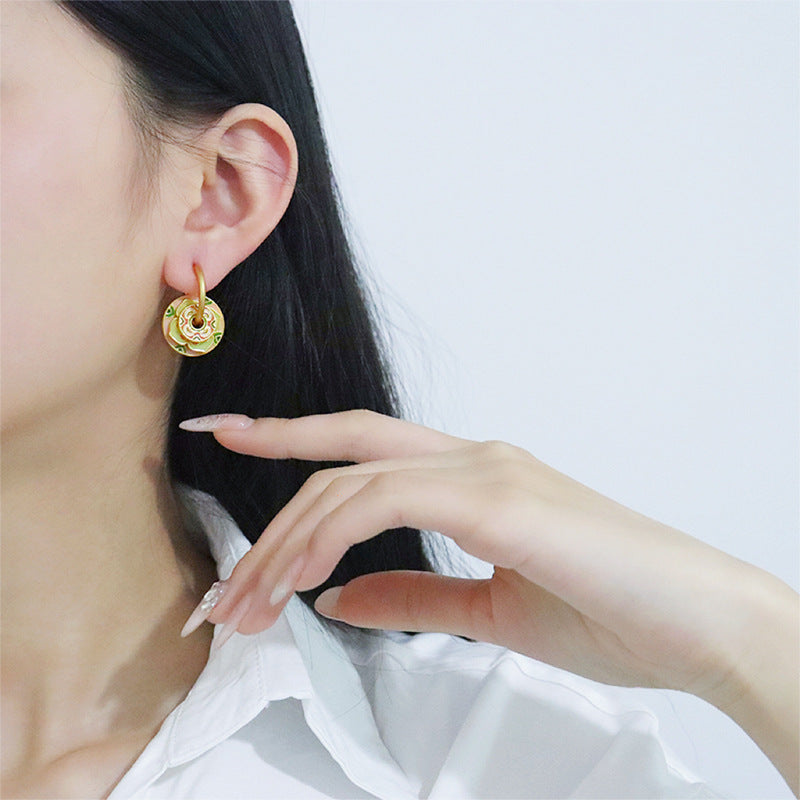 Pendientes de estilo antiguo oriental de estilo étnico exquisito.