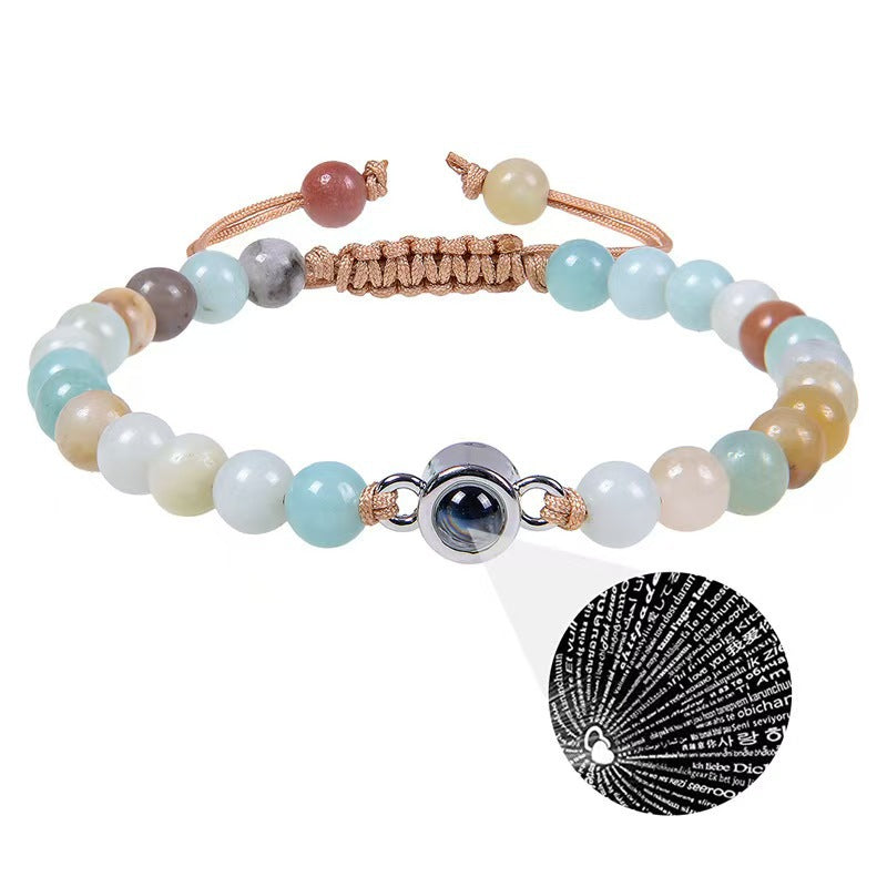 Sandstone projection photo bracelet