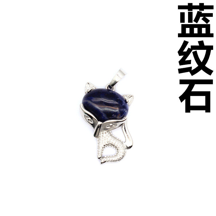 Ancient style little fox crystal pendant