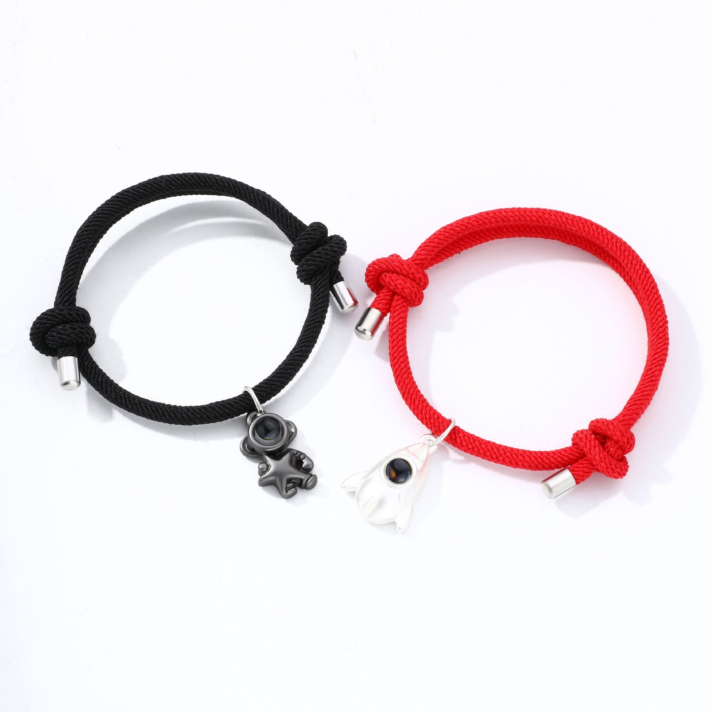 Pulsera de pareja de astronautas con proyección de fotos