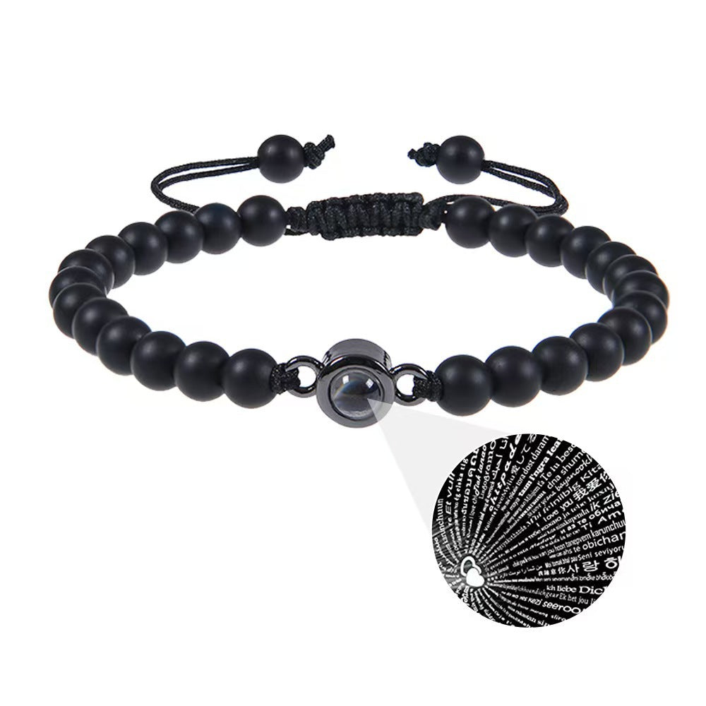 Sandstone projection photo bracelet
