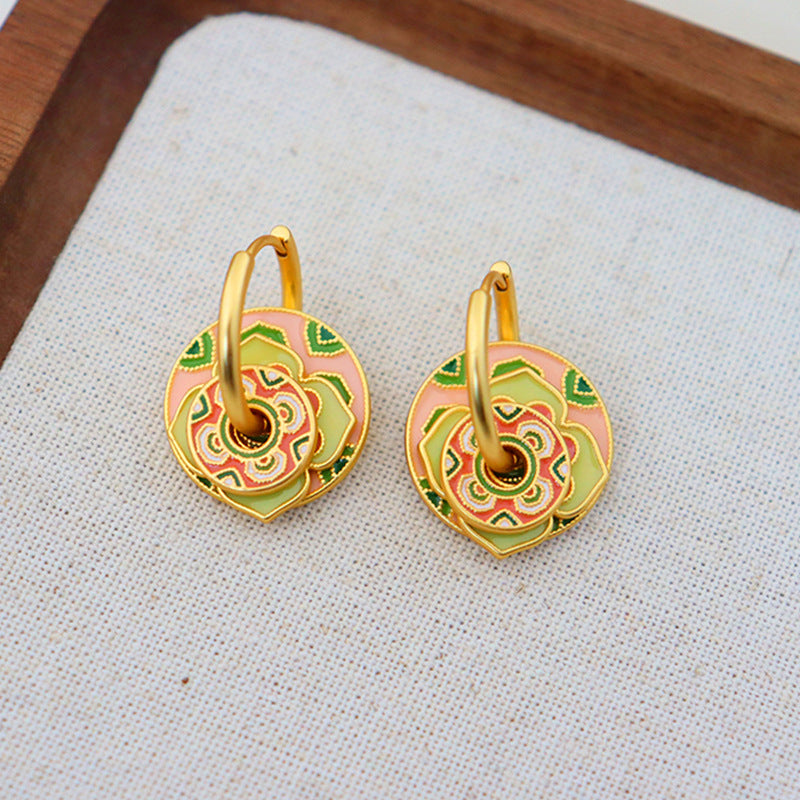 Pendientes de estilo antiguo oriental de estilo étnico exquisito.