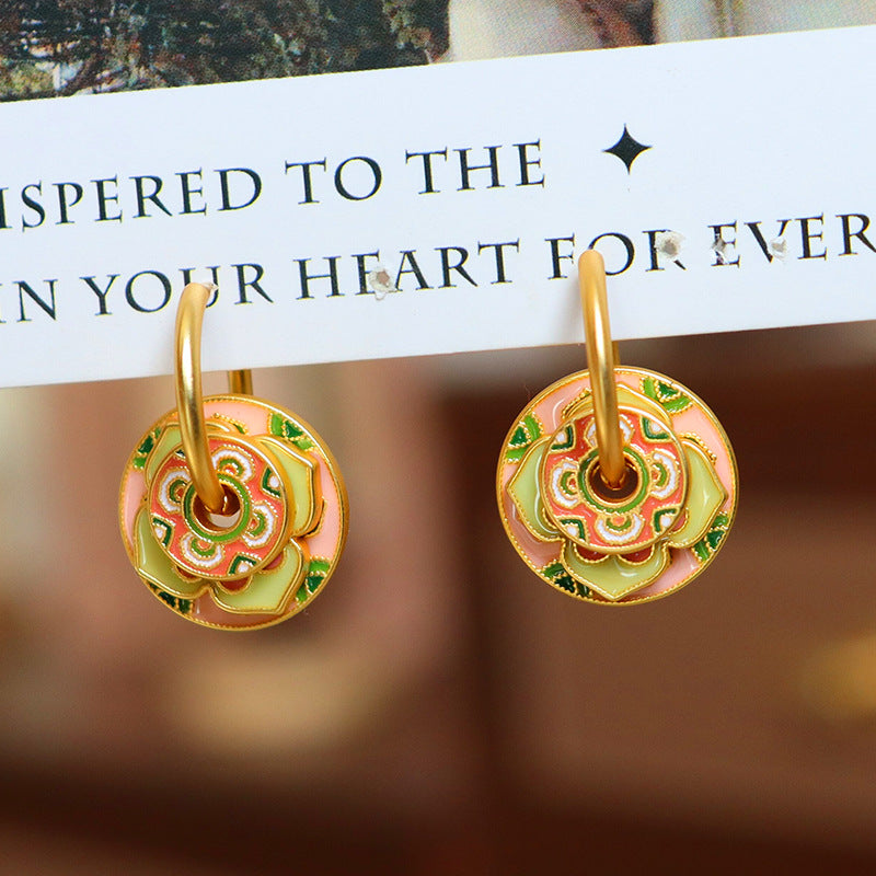 Pendientes de estilo antiguo oriental de estilo étnico exquisito.