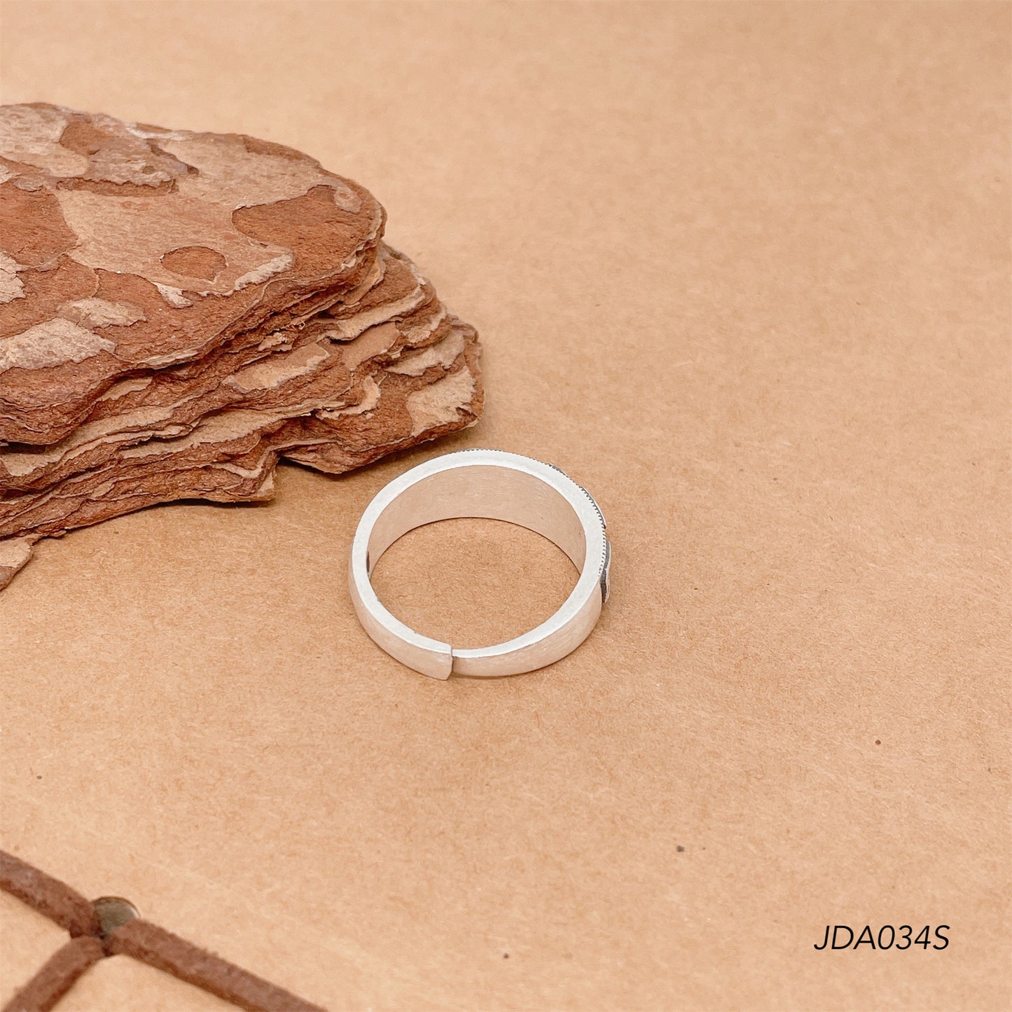 Anillo abierto de peonía de estilo étnico