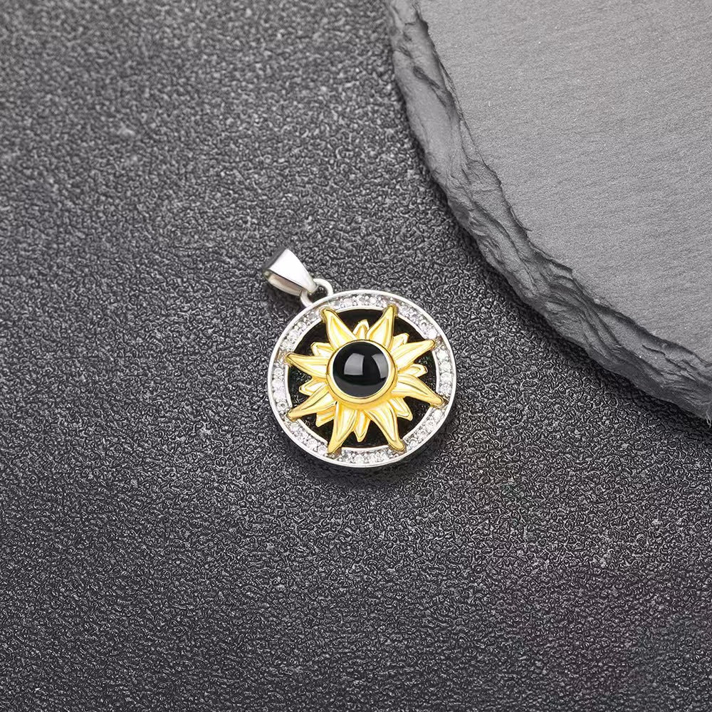 Pulsera tejida con proyección de fotos de girasoles
