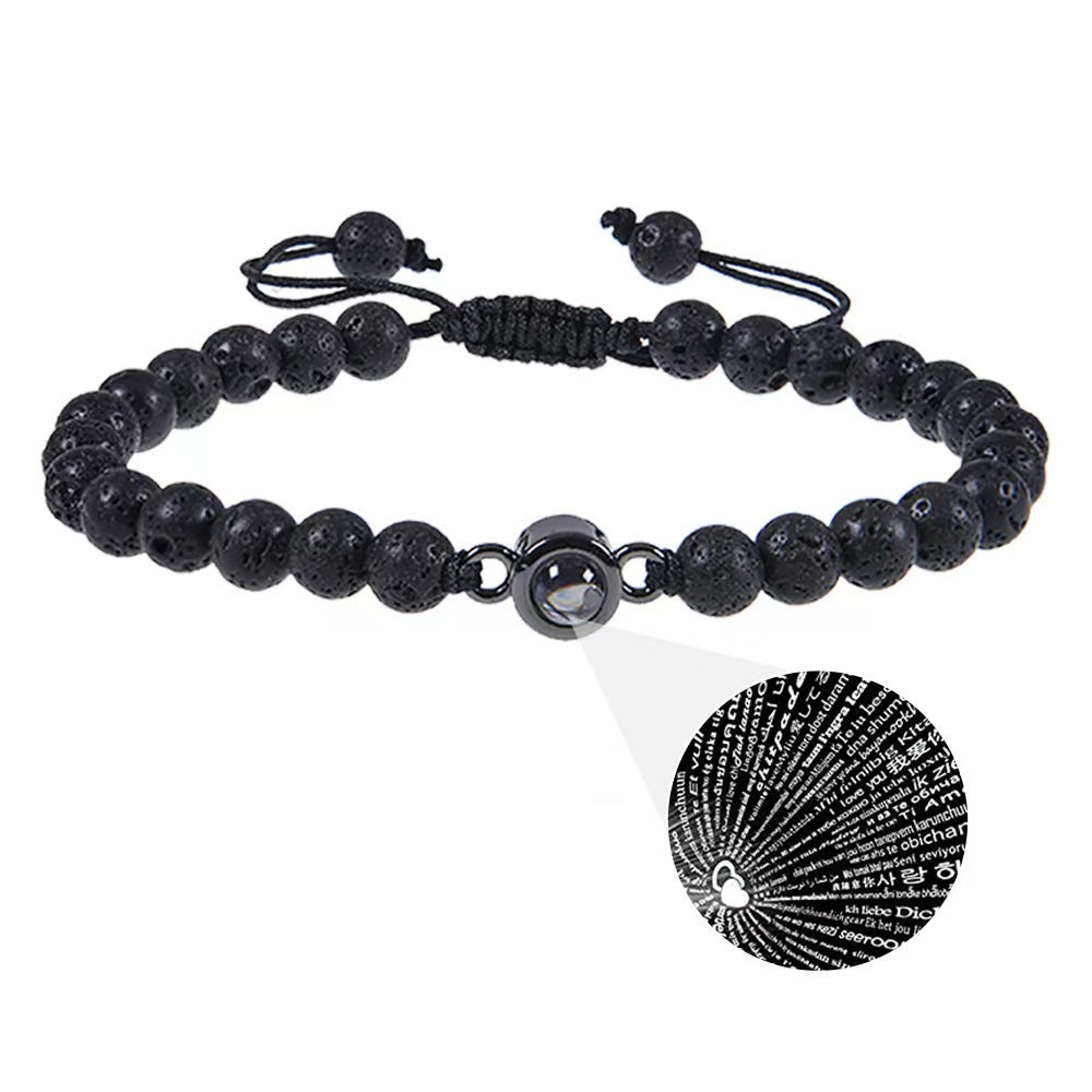 Sandstone projection photo bracelet