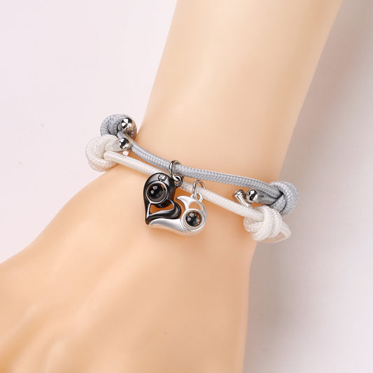 Alloy luminous couple bracelet