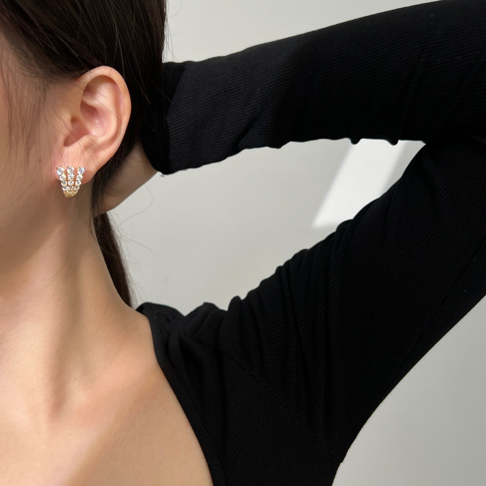 Pendientes en forma de U con personalidad de moda juvenil