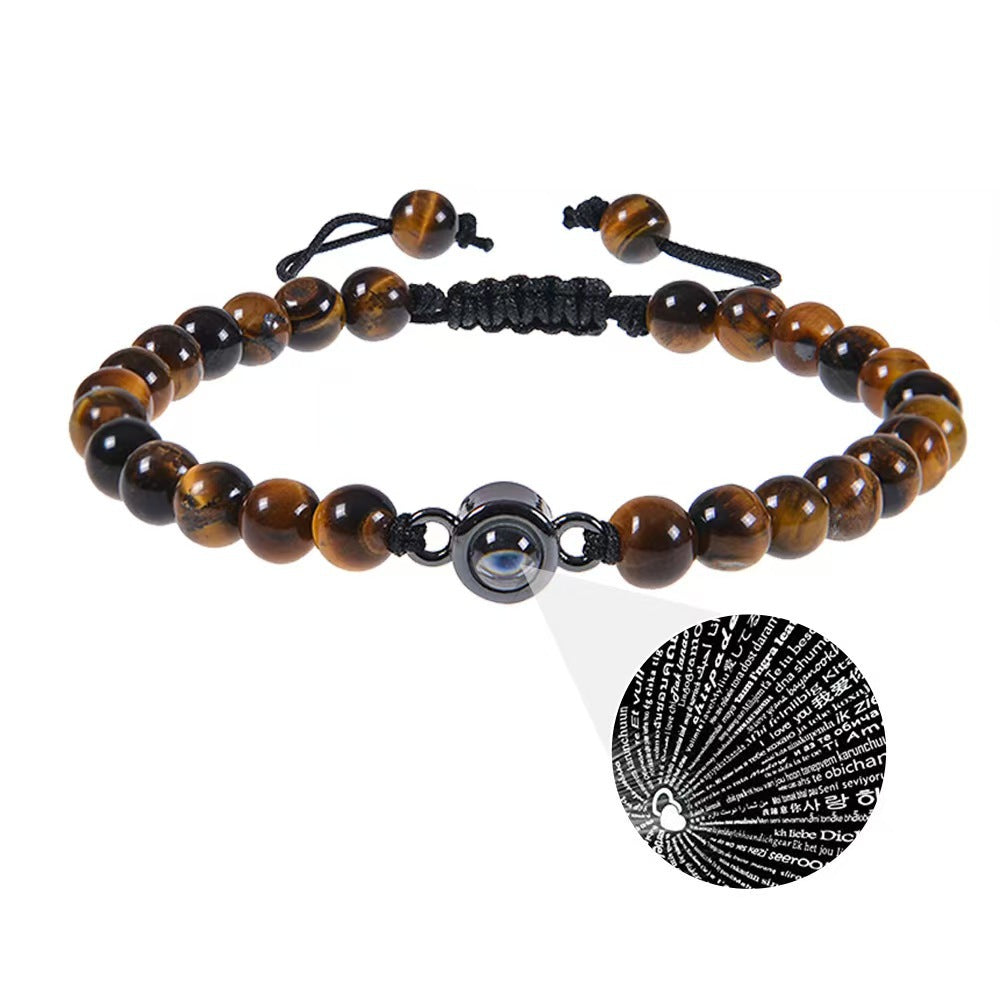 Sandstone projection photo bracelet